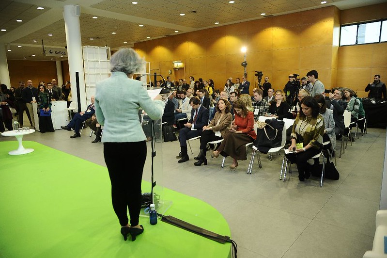 Presentación desde el escenario.